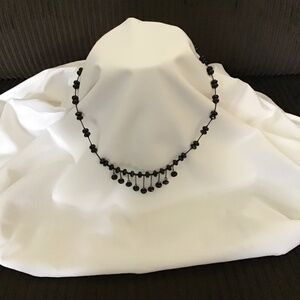 Ann Taylor black precious stone necklace